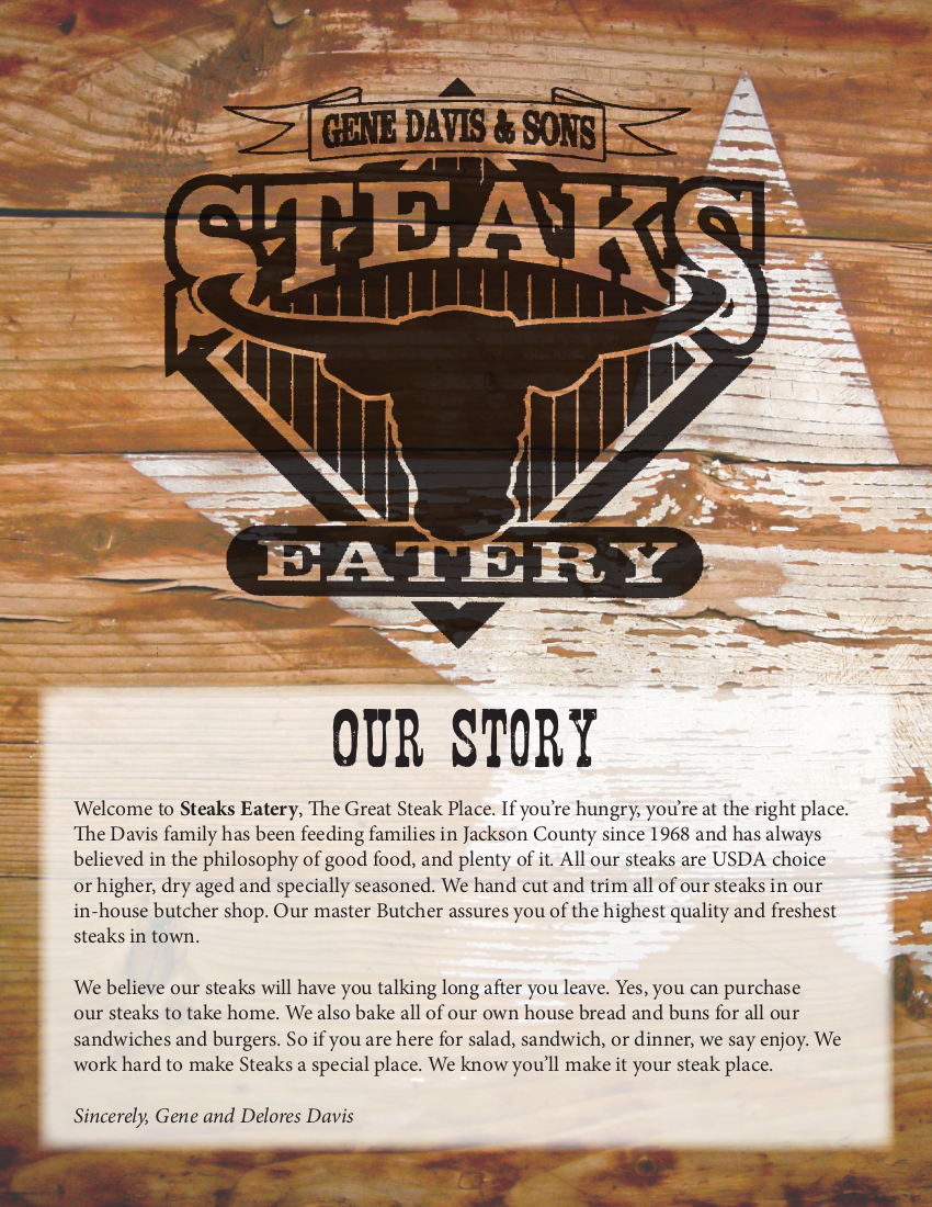 Menus Gene Davis & Sons